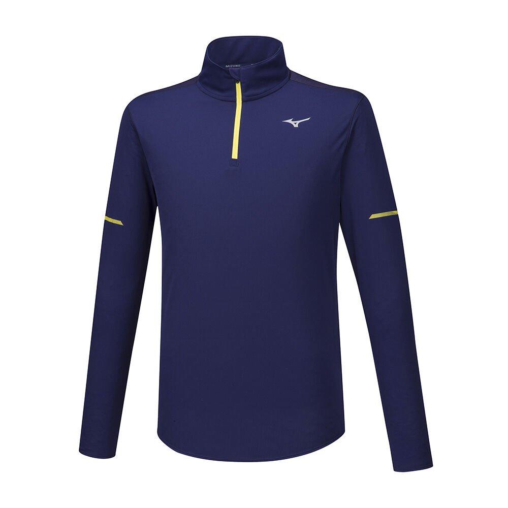 Mizuno Men's Sweashirt Alpha LS HZ Peacock - CUYPIDE-61